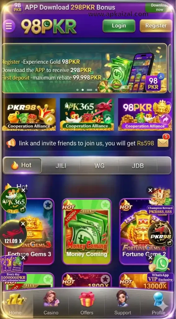 98 PKR Game Download APK 2026 | Real Earning App in Pakistan