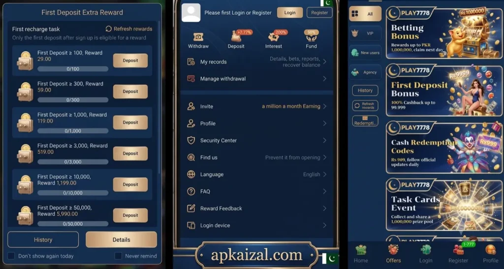 Play 7778 Game APK Download Earn Real Money in Pakistan 2026