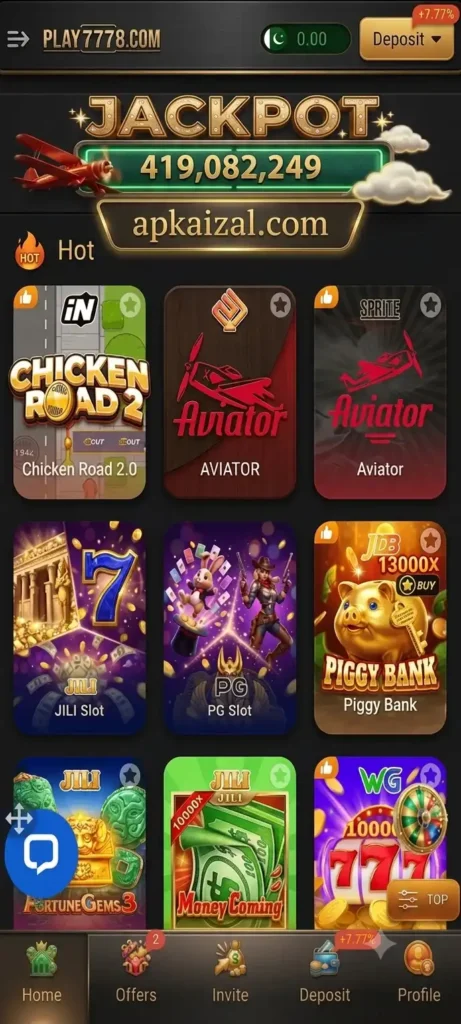 Play 7778 Game APK Download Earn Real Money in Pakistan 2026