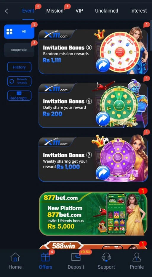 X111 Game Different Bonuses