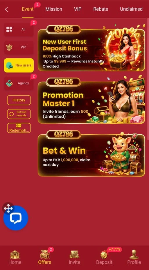 All Bonus Offers in the QZ786 Full Game