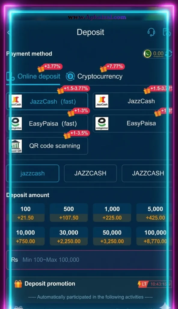 966 PK Game Deposit and withdraw