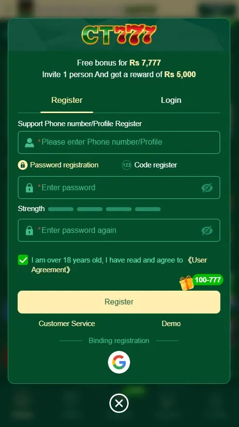 CT777 Account Registration & Login Guide