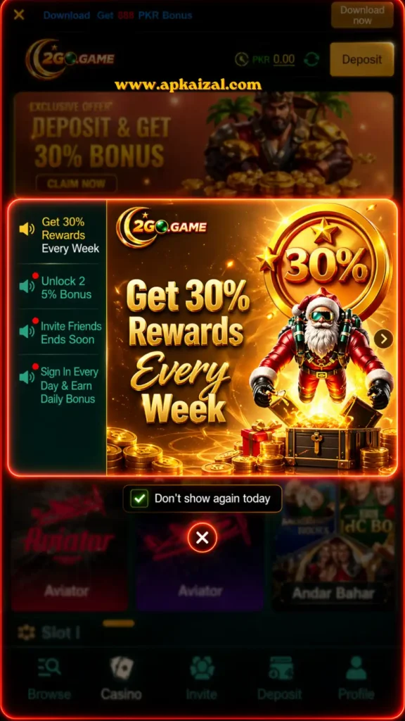 2GO game Bonuses & Rewards Program