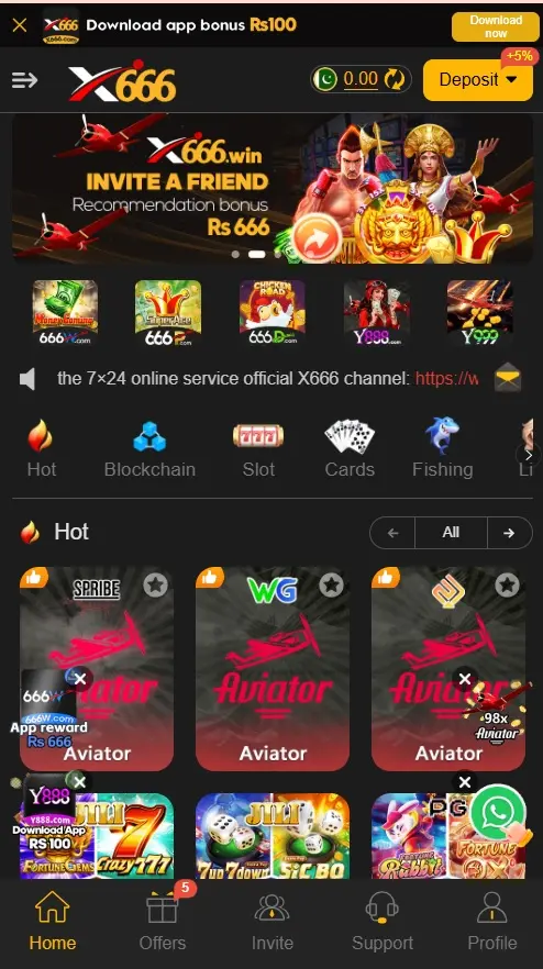 Games Available in X666