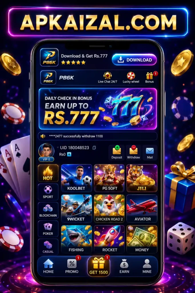 P86K Game APK Download (Latest 2026) – Online Earning App in Pakistan for Android