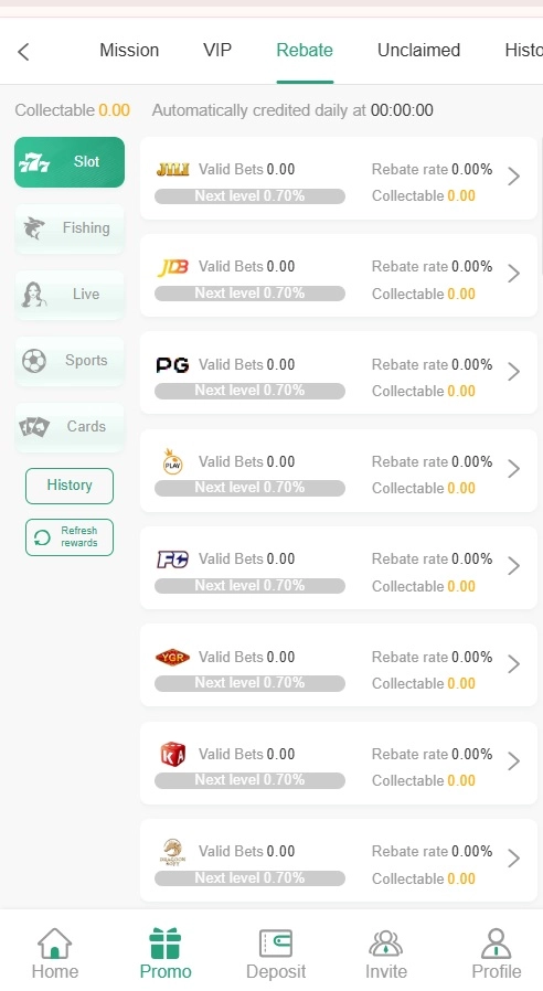 357PK Game Rebates bonuses